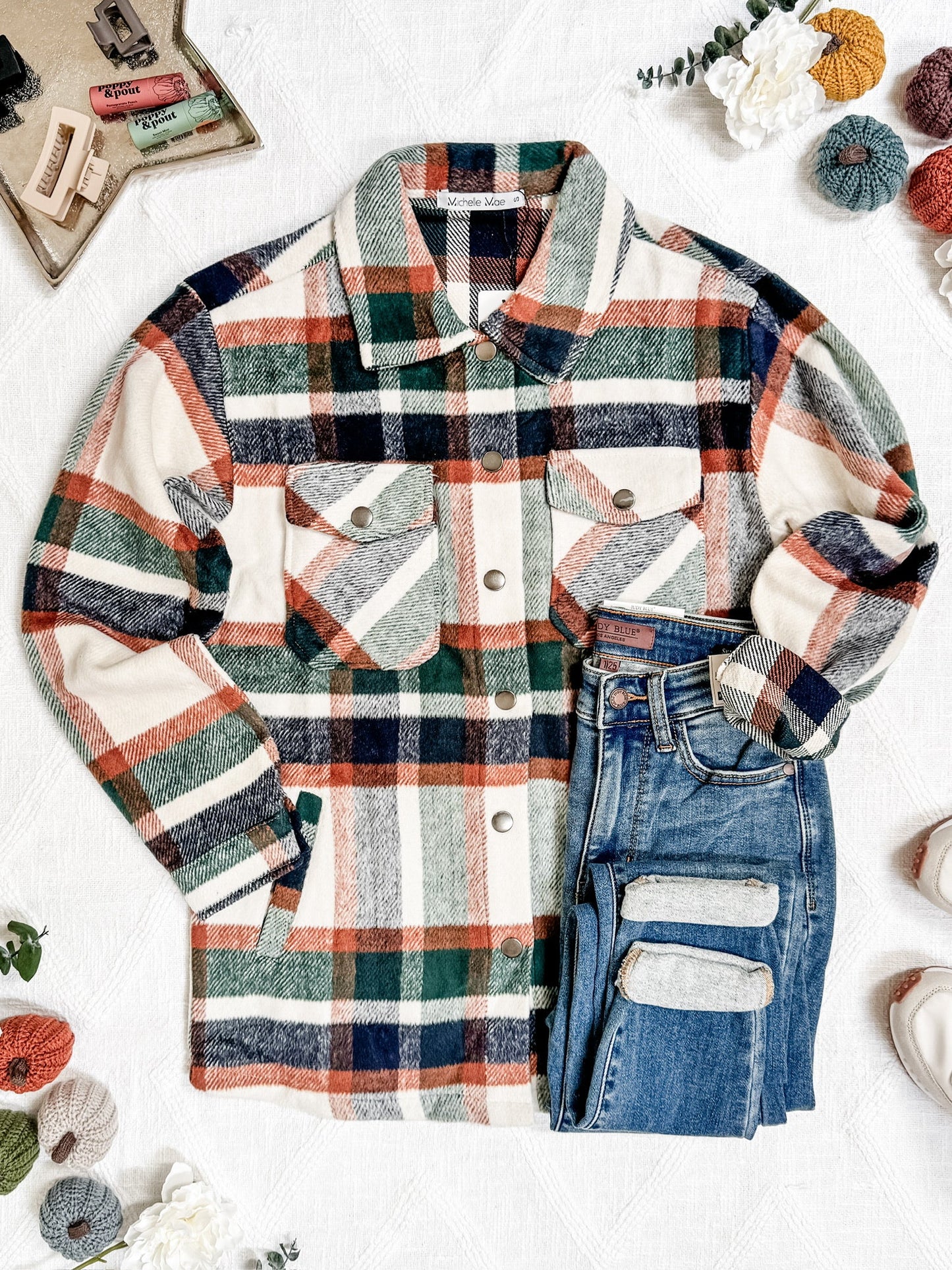 Michelle Mae Norah Shacket - Harvest Plaid