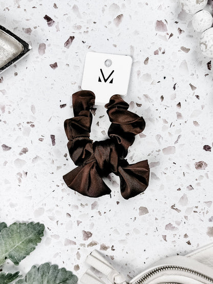 Michelle Mae Satin Bow Scrunchie