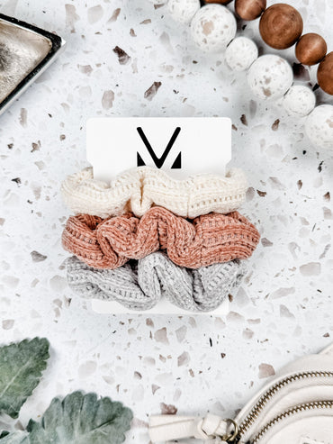 Michelle Mae Chenille Scrunchie Trio