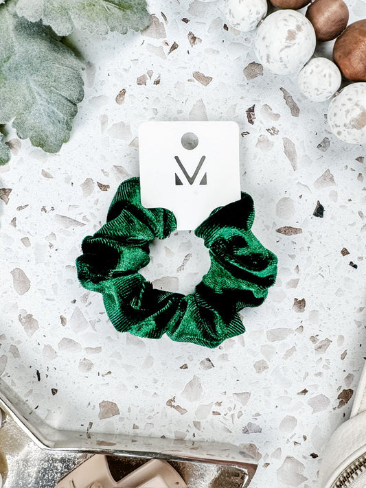 Michelle Mae Velvet Scrunchie - Green