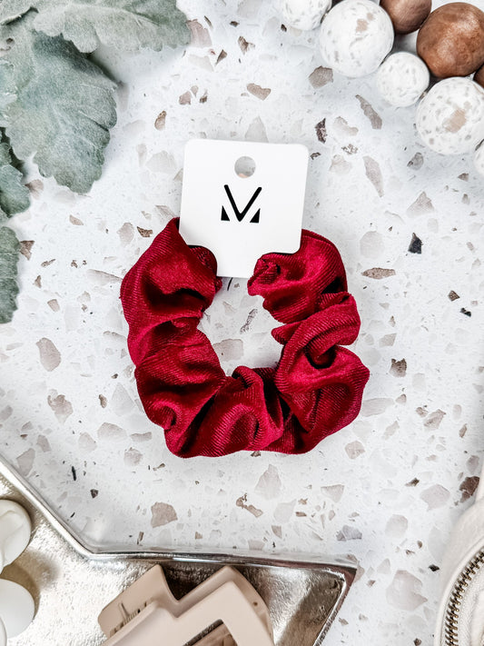 Michelle Mae Velvet Scrunchie - Red