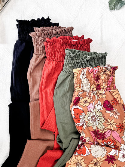 Michelle Mae Presley Palazzo Pants - Brick