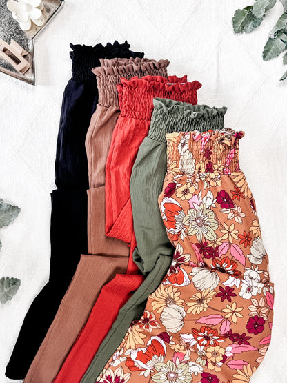 Michelle Mae Presley Palazzo Pants - Brick