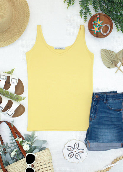 Michelle Mae Kennedy Tank - Lemon