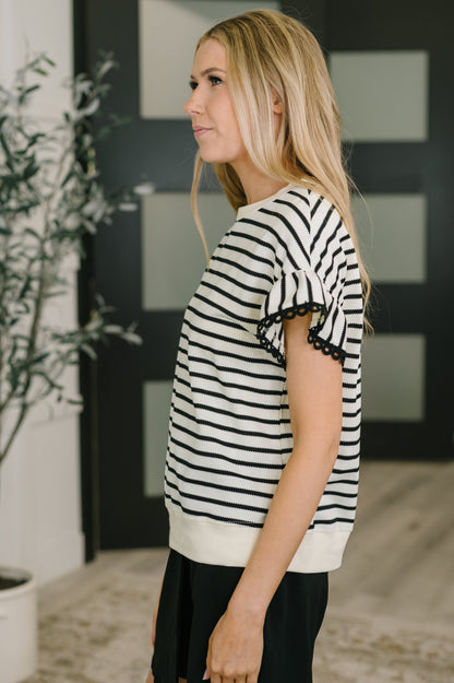 Key to Cute Textured Knit Top