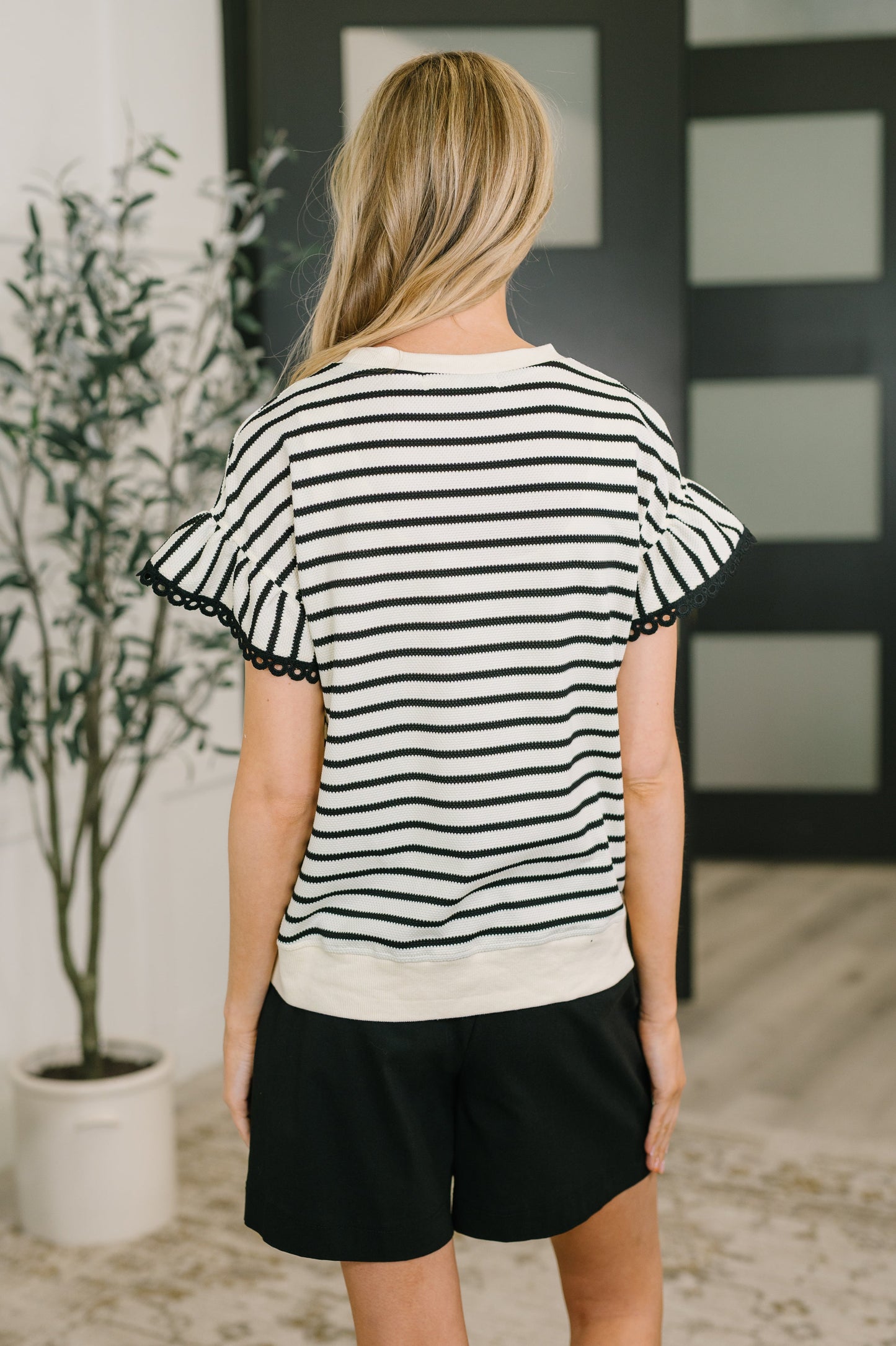 Key to Cute Textured Knit Top