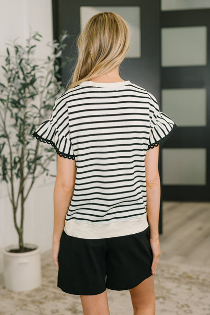 Key to Cute Textured Knit Top