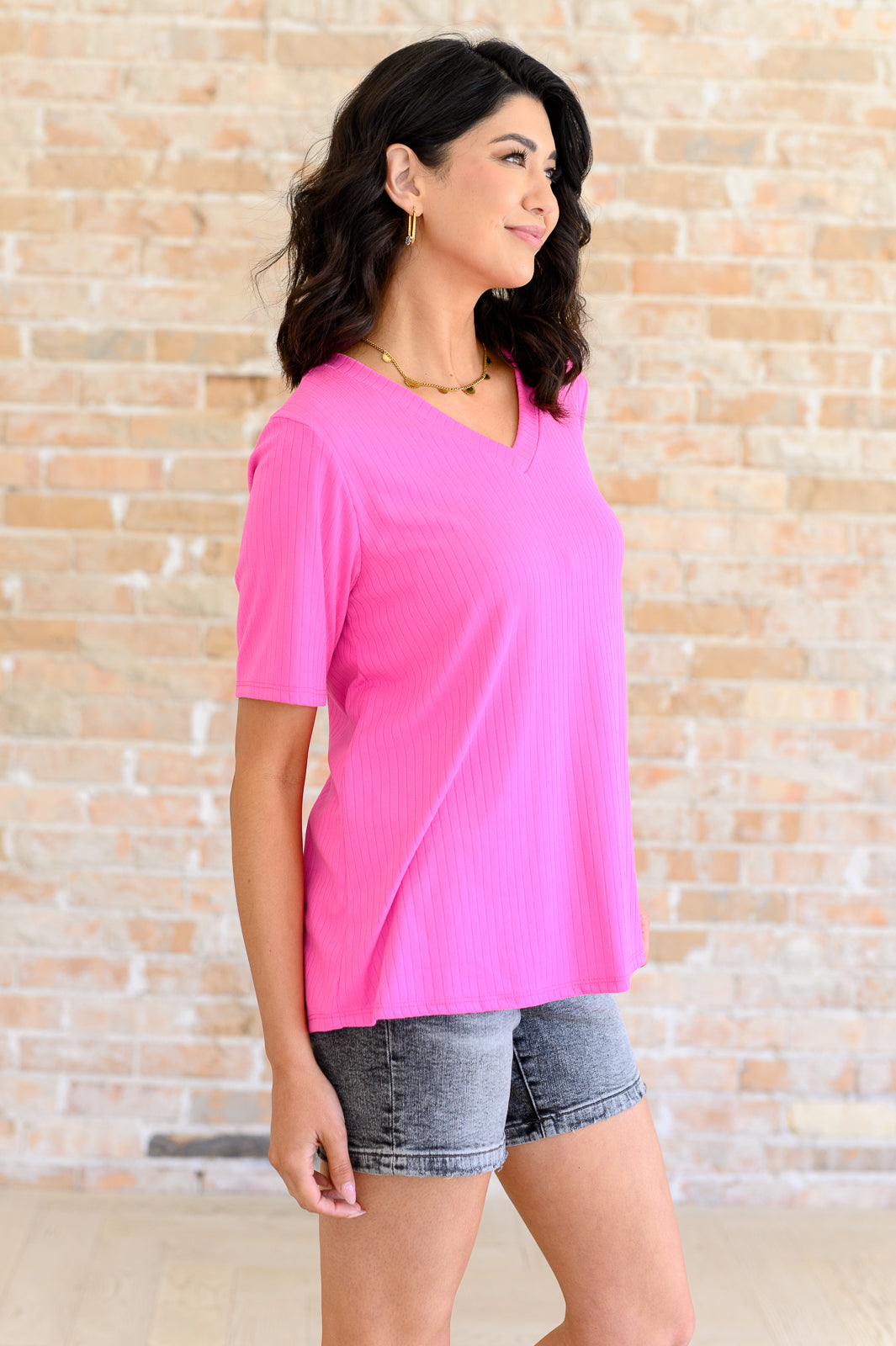 Lonesome Valley V-Neck Ribbed Top