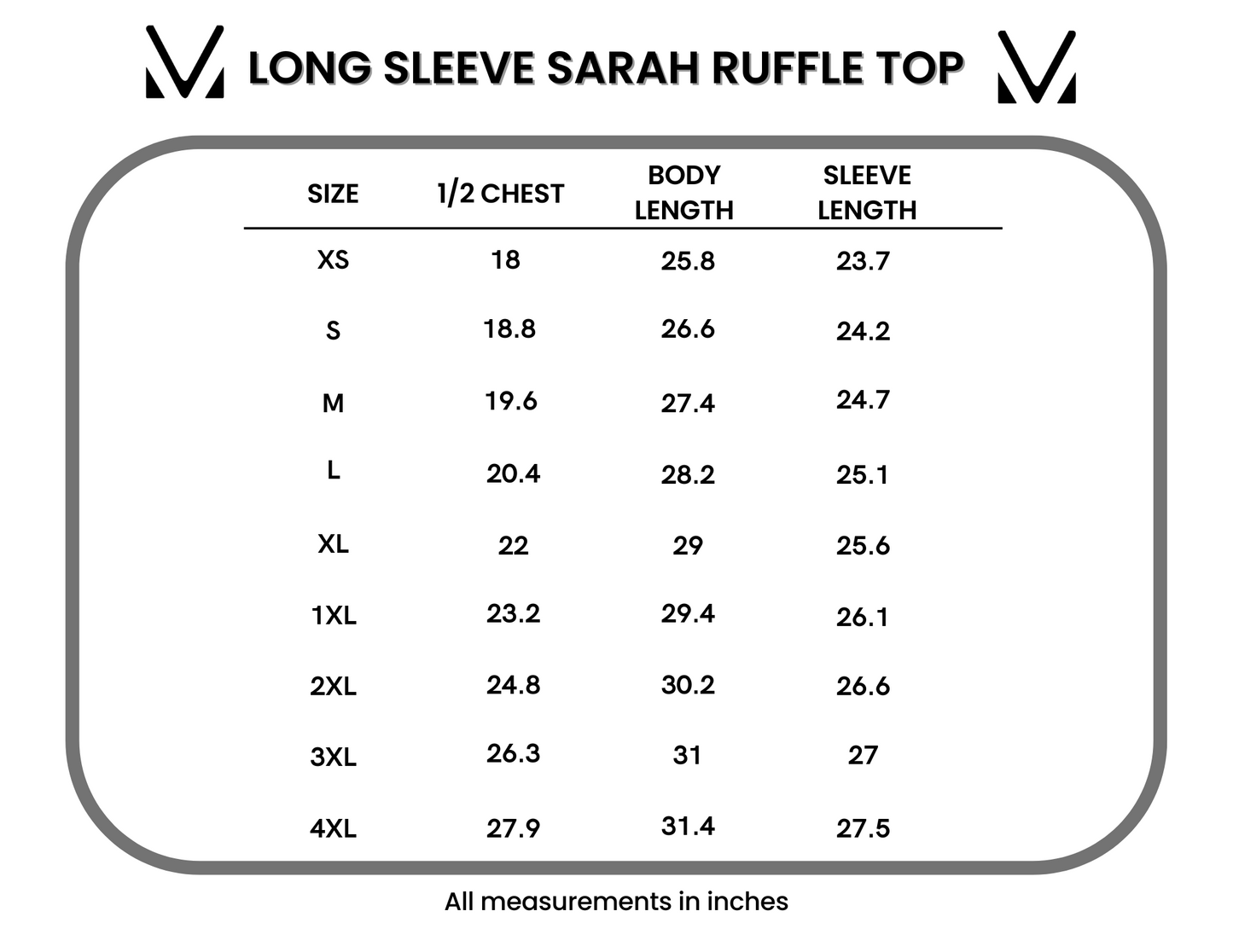 Michelle Mae Long Sleeve Sarah Ruffle - Light Grey