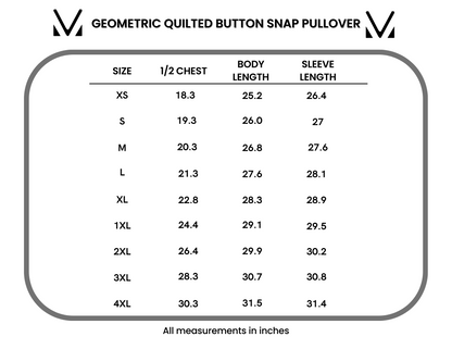 Michelle Mae Geometric Button Snap Pullover - Sage