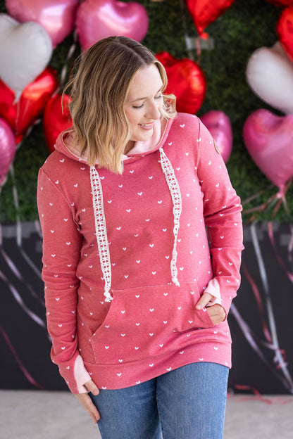 Michelle Mae Hailey Pullover Hoodie -Sweetheart Red