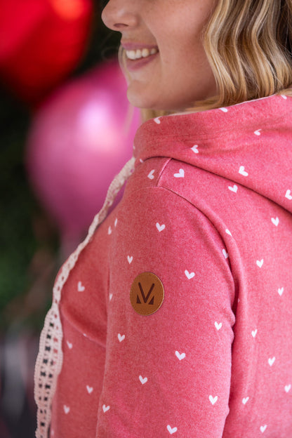 Michelle Mae Hailey Pullover Hoodie -Sweetheart Red