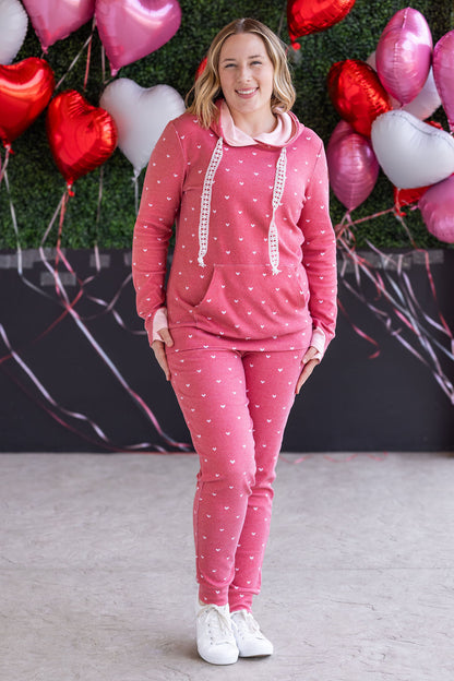 Michelle Mae Hailey Pullover Hoodie -Sweetheart Red