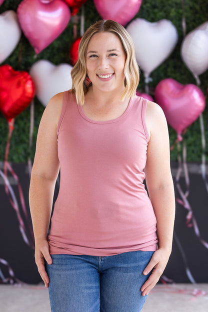 Michelle Mae Ava Tank - Rose