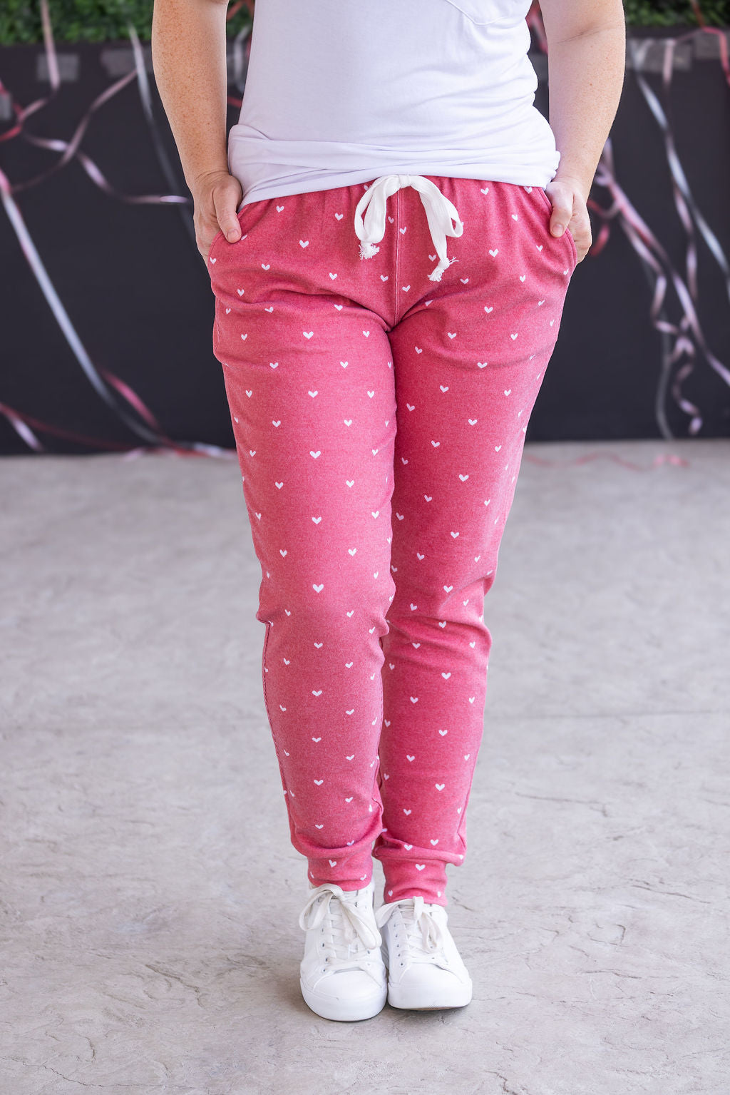 Michelle Mae Classic Joggers - Sweetheart Red