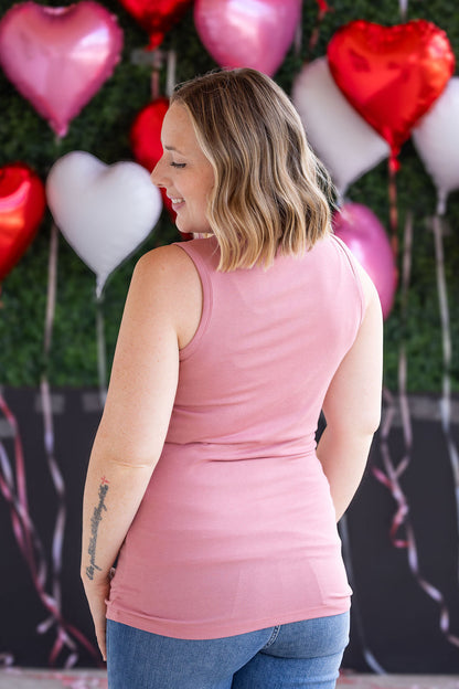 Michelle Mae Ava Tank - Rose