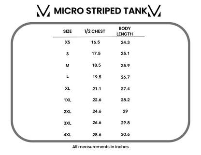 Michelle Mae Micro Striped Tank - Red