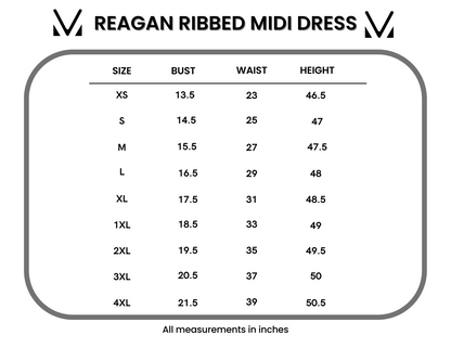 Michelle Mae Reagan Ribbed Midi Dress - Sand and Rust Floral