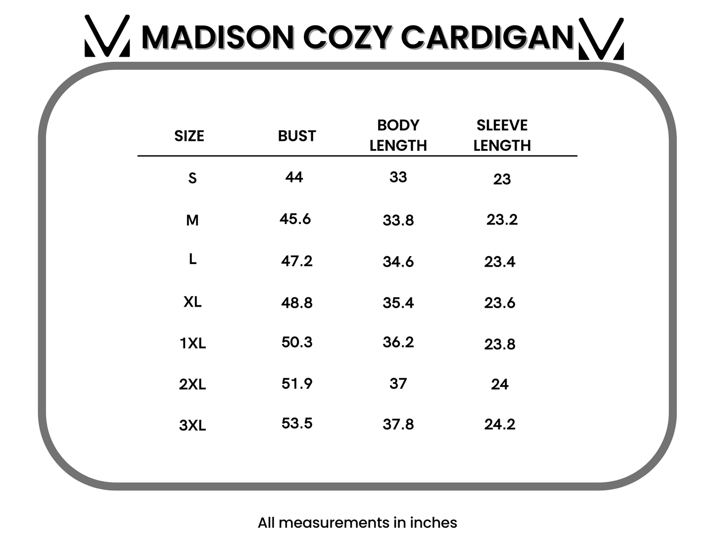 Michelle Mae Madison Cozy Cardigan - Stormy Clouds FINAL SALE