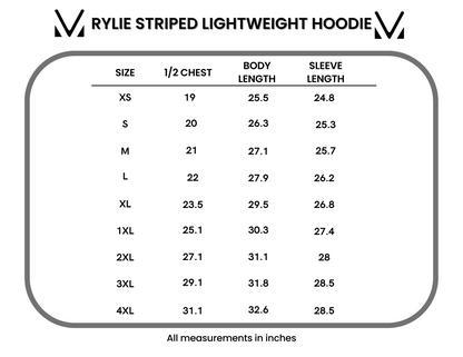 Michelle Mae Rylie Striped Lightweight Hoodie - Blue and Purple