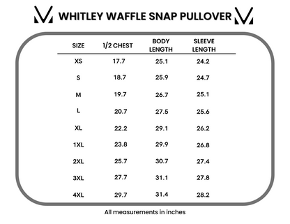 Michelle Mae Whitley Waffle Snap Pullover - Black