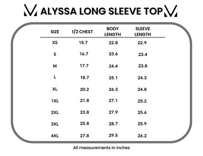 Michelle Mae Alyssa Long Sleeve Top - Olive Meadow