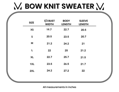 Michelle Mae Bethany Bow Knit Sweater - Light Pink