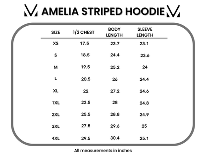 Michelle Mae Amelia Striped Hoodie - Sky Blue
