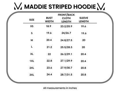 Michelle Mae  Maddie Striped Hoodie - Pumpkin Spice