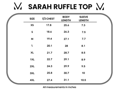Michelle Mae Sarah Ruffle Short Sleeve - Turquoise