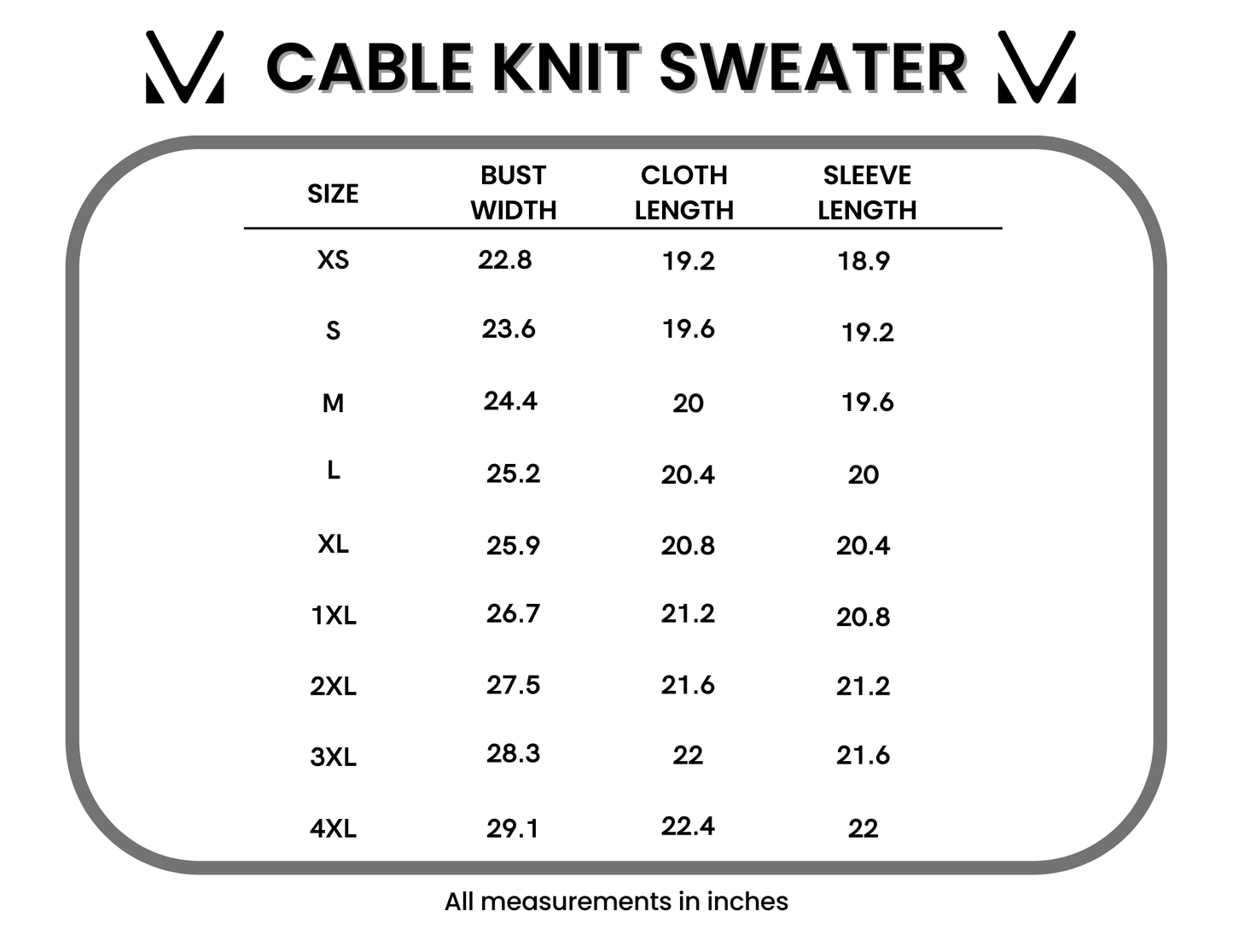 Michelle Mae Cable Knit Sweater - Charcoal