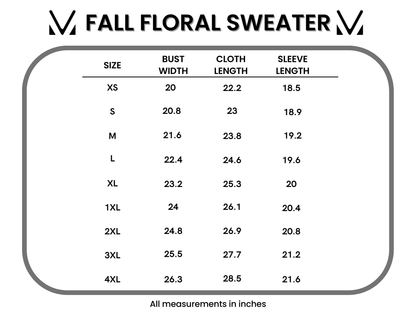 PREORDER Michelle Mae Fall Floral Sweater - Beige