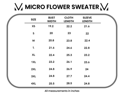 Michelle Mae Micro Flower Sweater - Ivory