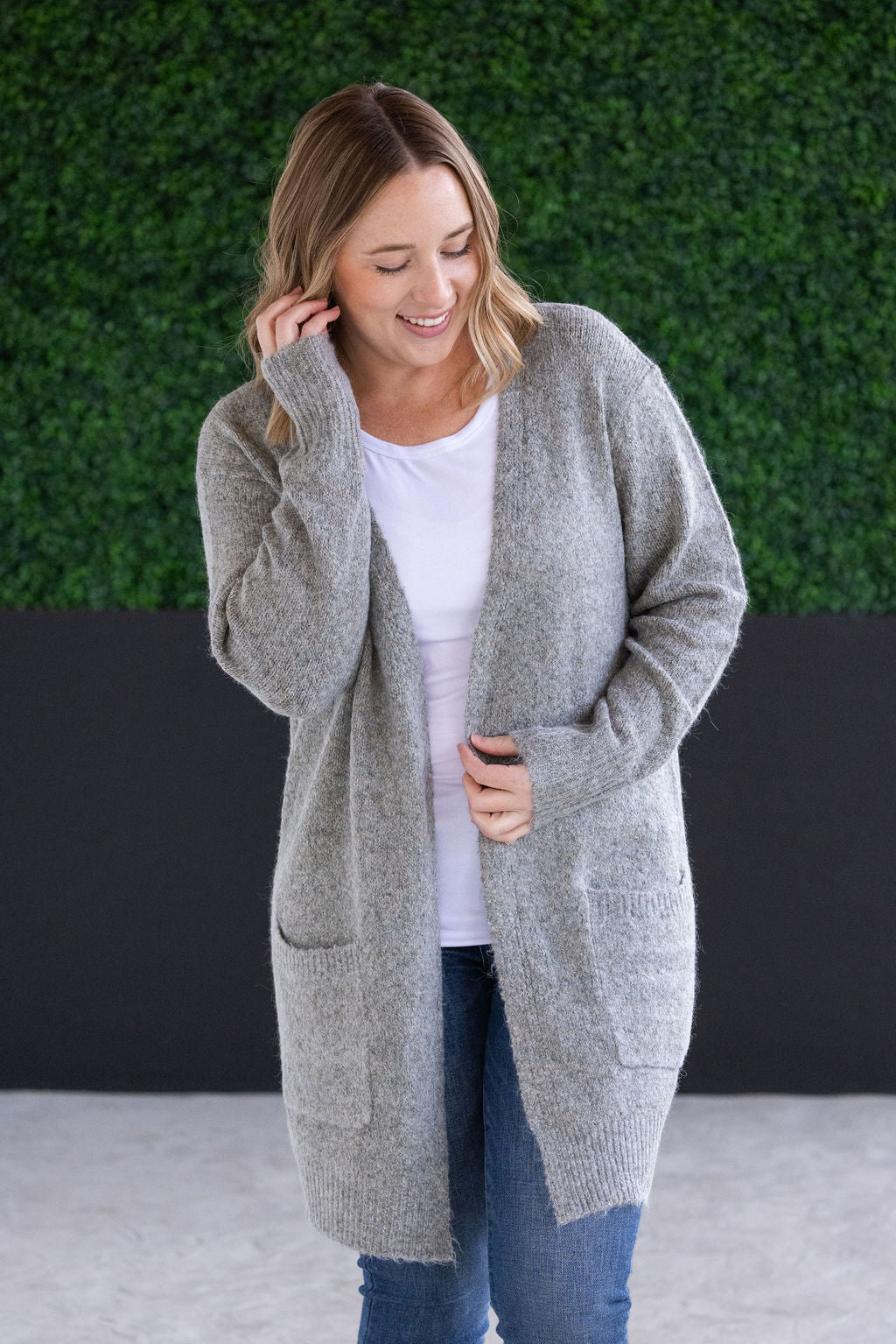 Michelle Mae Madison Cozy Cardigan - Stormy Clouds FINAL SALE