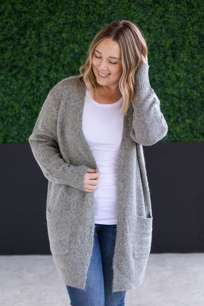 Michelle Mae Madison Cozy Cardigan - Stormy Clouds FINAL SALE