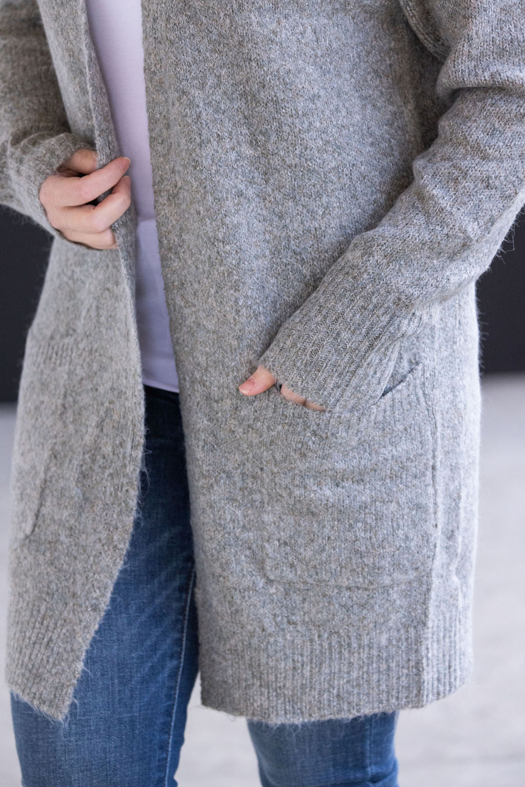 Michelle Mae Madison Cozy Cardigan - Stormy Clouds FINAL SALE