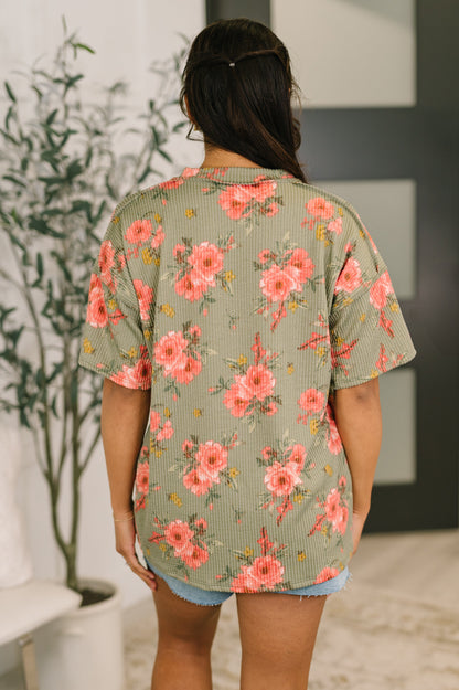 More Than Butterflies Floral V-Neck Top