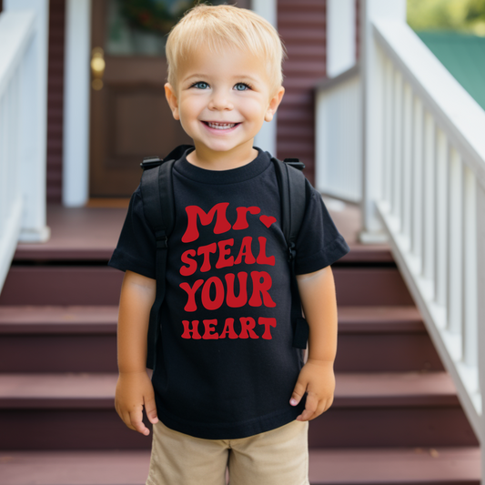 Mr. Steal Your Heart Valentine Graphic Tee – Youth & Toddler