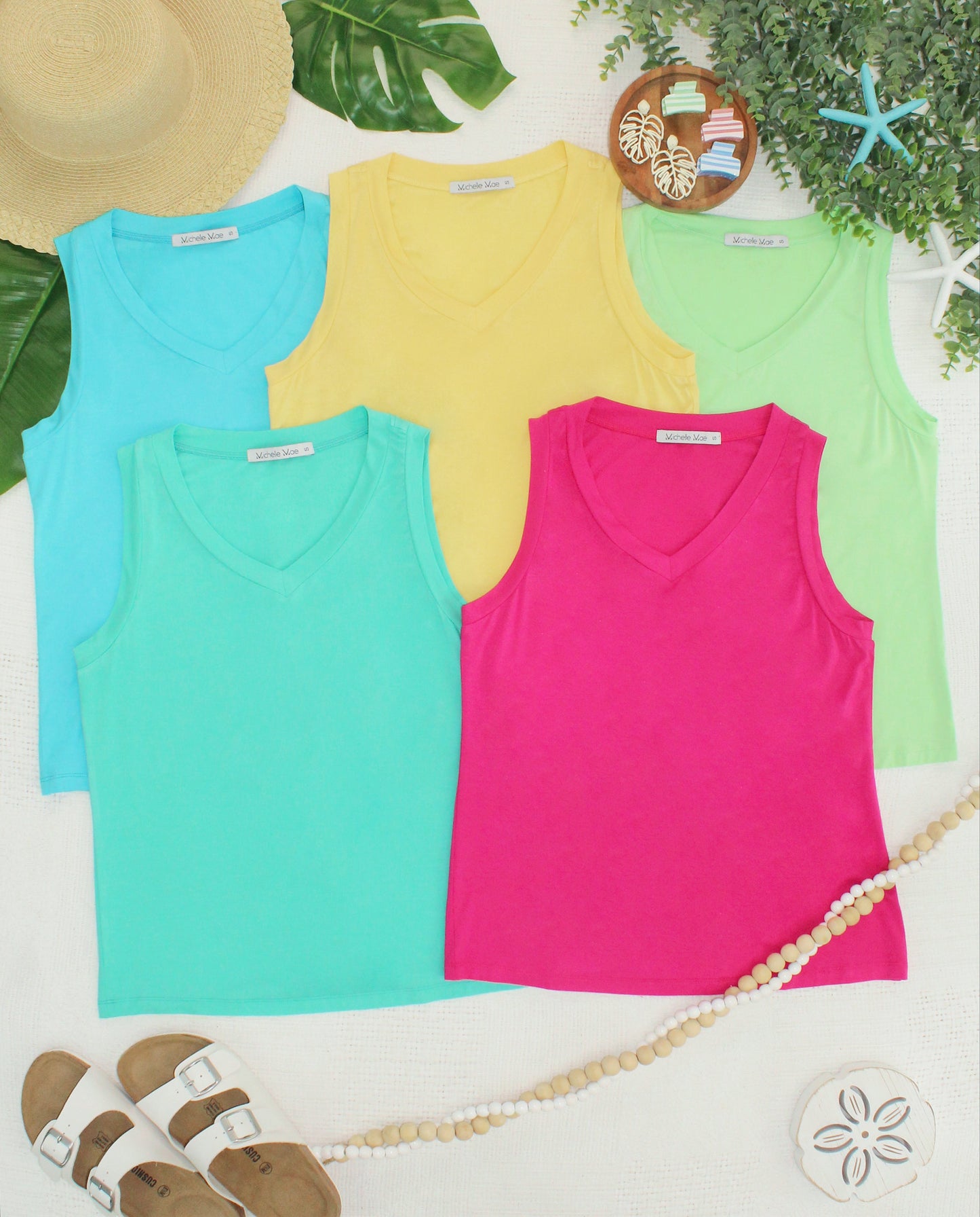 Michelle Mae Noelle Tank - Aqua