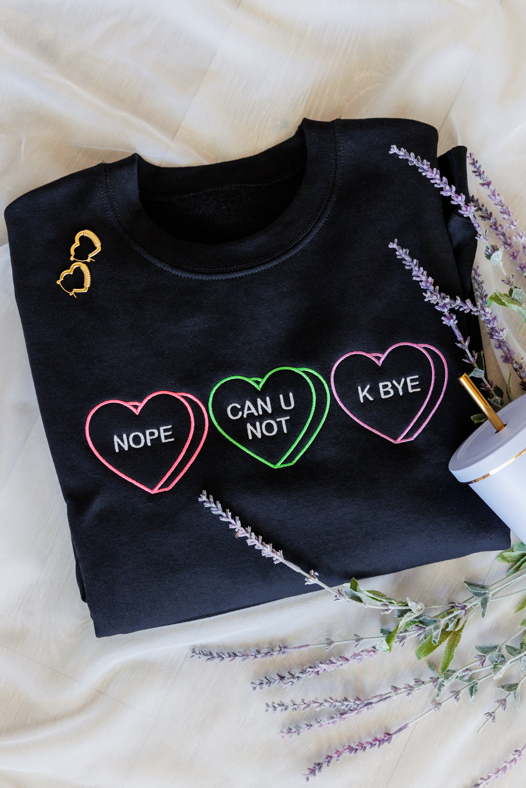 PREORDER- Snarky Valentine Embroidered Sweatshirt