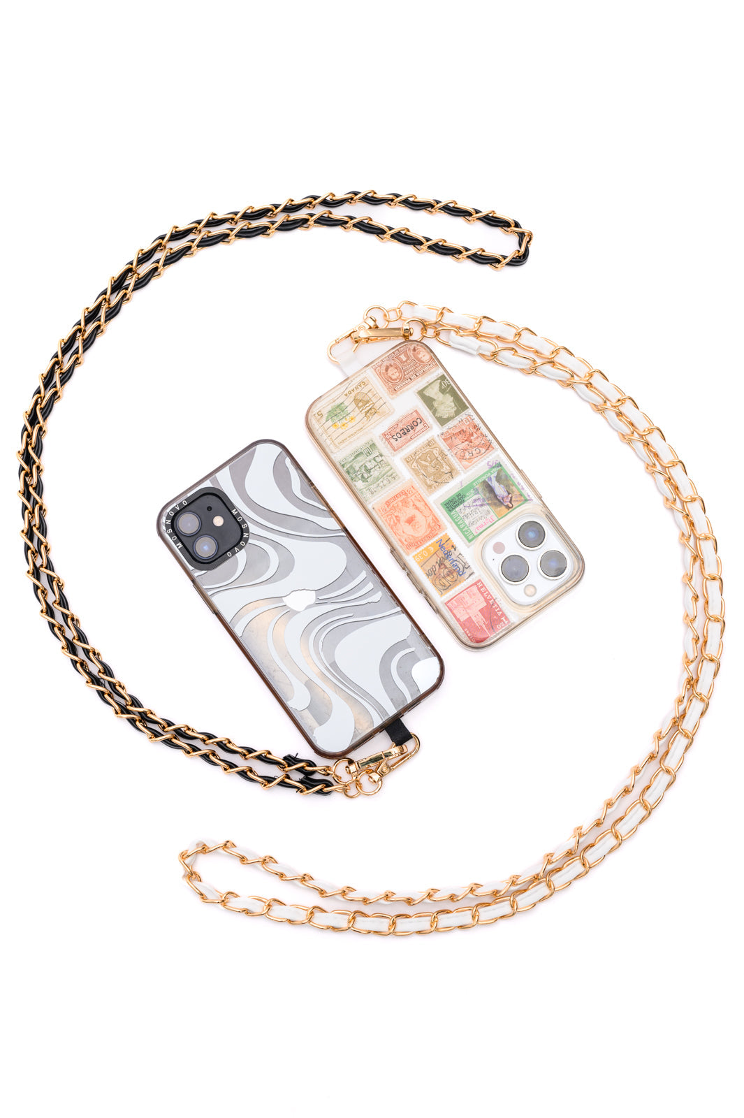 PU Leather Gold Chain Cell Phone Lanyard Set of 2 **FINAL SALE**