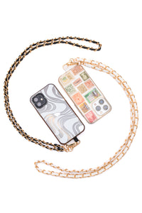 PU Leather Gold Chain Cell Phone Lanyard Set of 2 **FINAL SALE**