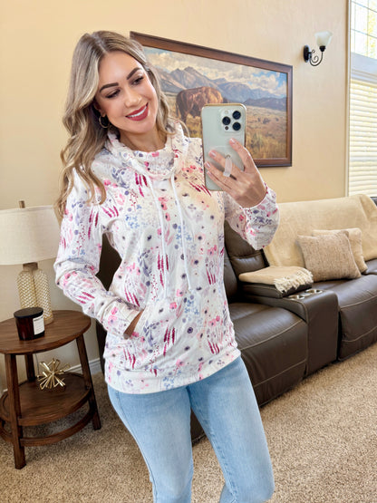 Michelle Mae Soft Funnel Neck - Wildflower Gardens