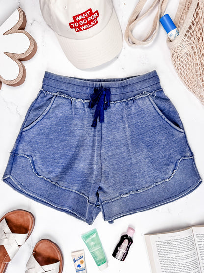Michelle Mae French Terry Stevie Shorts - Nautical Navy