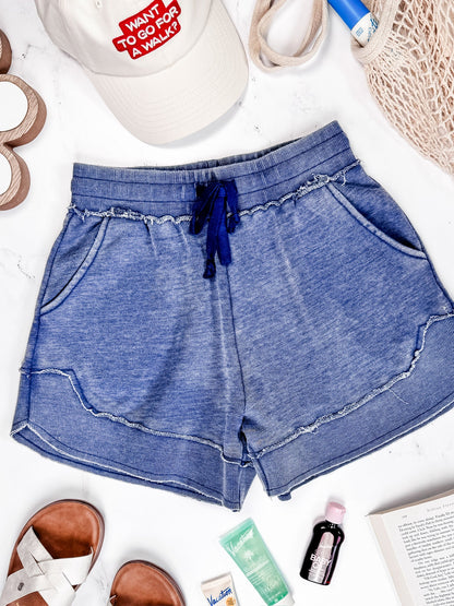 Michelle Mae French Terry Stevie Shorts - Nautical Navy
