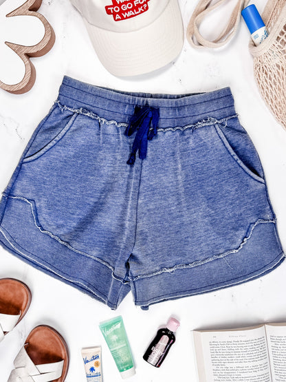 Michelle Mae French Terry Stevie Shorts - Nautical Navy