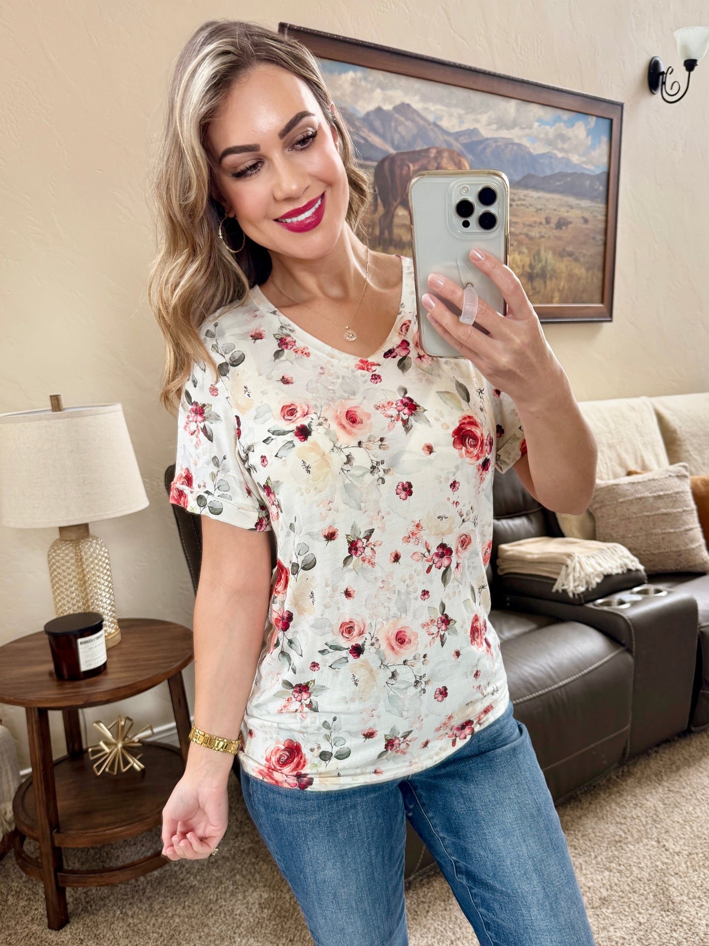 Michelle Mae Sophie Tee - Pink Bloom