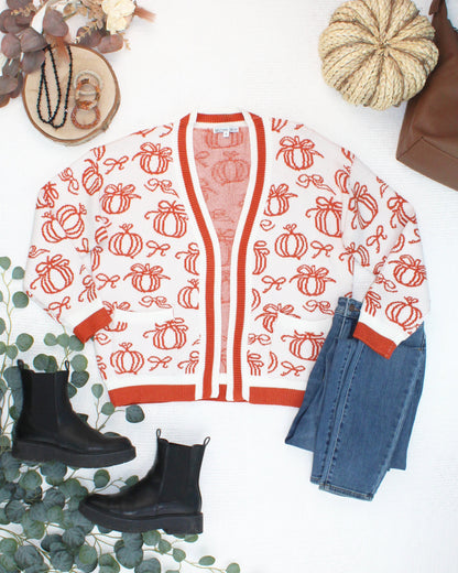 Michelle Mae Pumpkins Pocket Cardigan