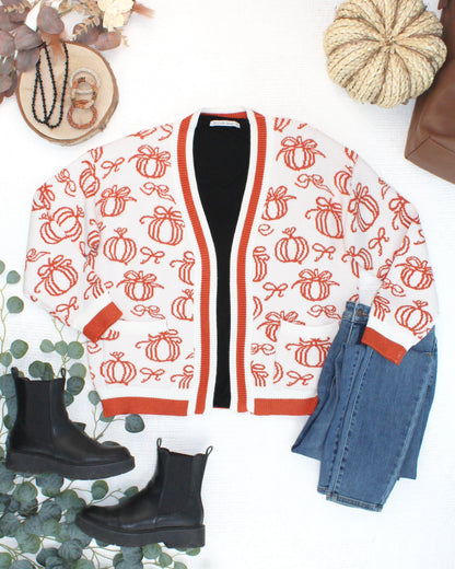 Michelle Mae Pumpkins Pocket Cardigan