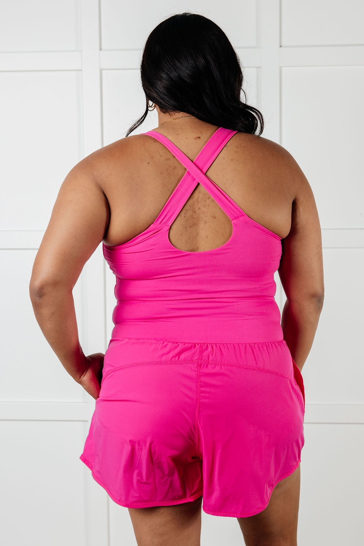 Raising Heart Rate Cutout Runsie In Sonic Pink